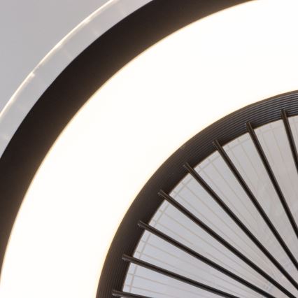 Brilagi - LED Oświetlenie ściemnialne z wentylatorem RONDA LED/48W/230V 3000-6000K czarne + pilot