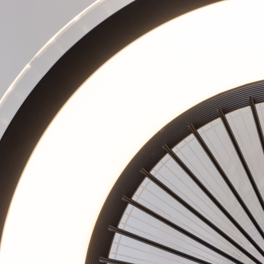 Brilagi - LED Oświetlenie ściemnialne z wentylatorem RONDA LED/48W/230V 3000-6000K czarne + pilot