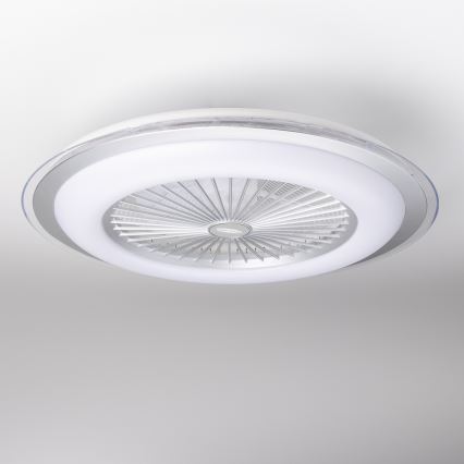 Brilagi - LED Oświetlenie ściemnialne z wentylatorem RONDA LED/48W/230V 3000-6000K srebrne + pilot