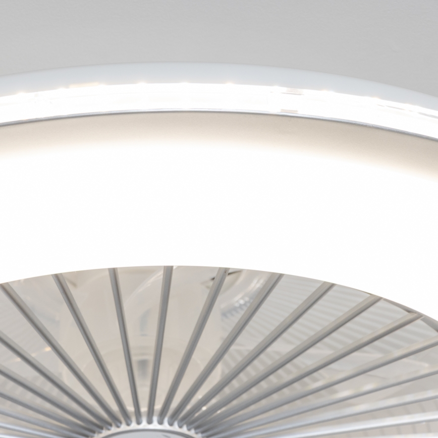 Brilagi - LED Oświetlenie ściemnialne z wentylatorem RONDA LED/48W/230V 3000-6000K srebrne + pilot
