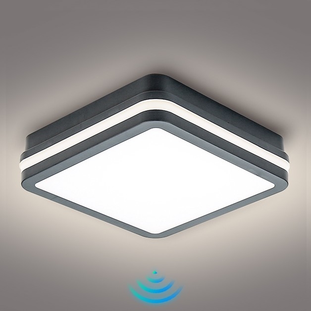 Brilagi - LED Oświetlenie zewnętrzne z czujnikiem BENE LED/18W/230V 22x22 cm antracyt IP54