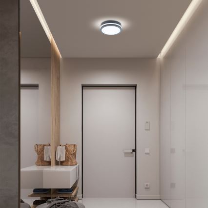 Brilagi - LED Oświetlenie zewnętrzne z czujnikiem BENE LED/18W/230V śr. 22 cm antracyt IP54