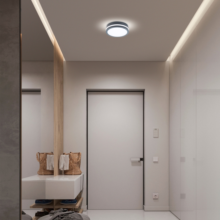 Brilagi - LED Oświetlenie zewnętrzne z czujnikiem BENE LED/18W/230V śr. 22 cm antracyt IP54