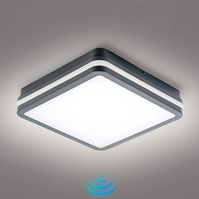 Brilagi - LED Oświetlenie zewnętrzne z czujnikiem BENE LED/24W/230V 26x26 cm antracyt IP54