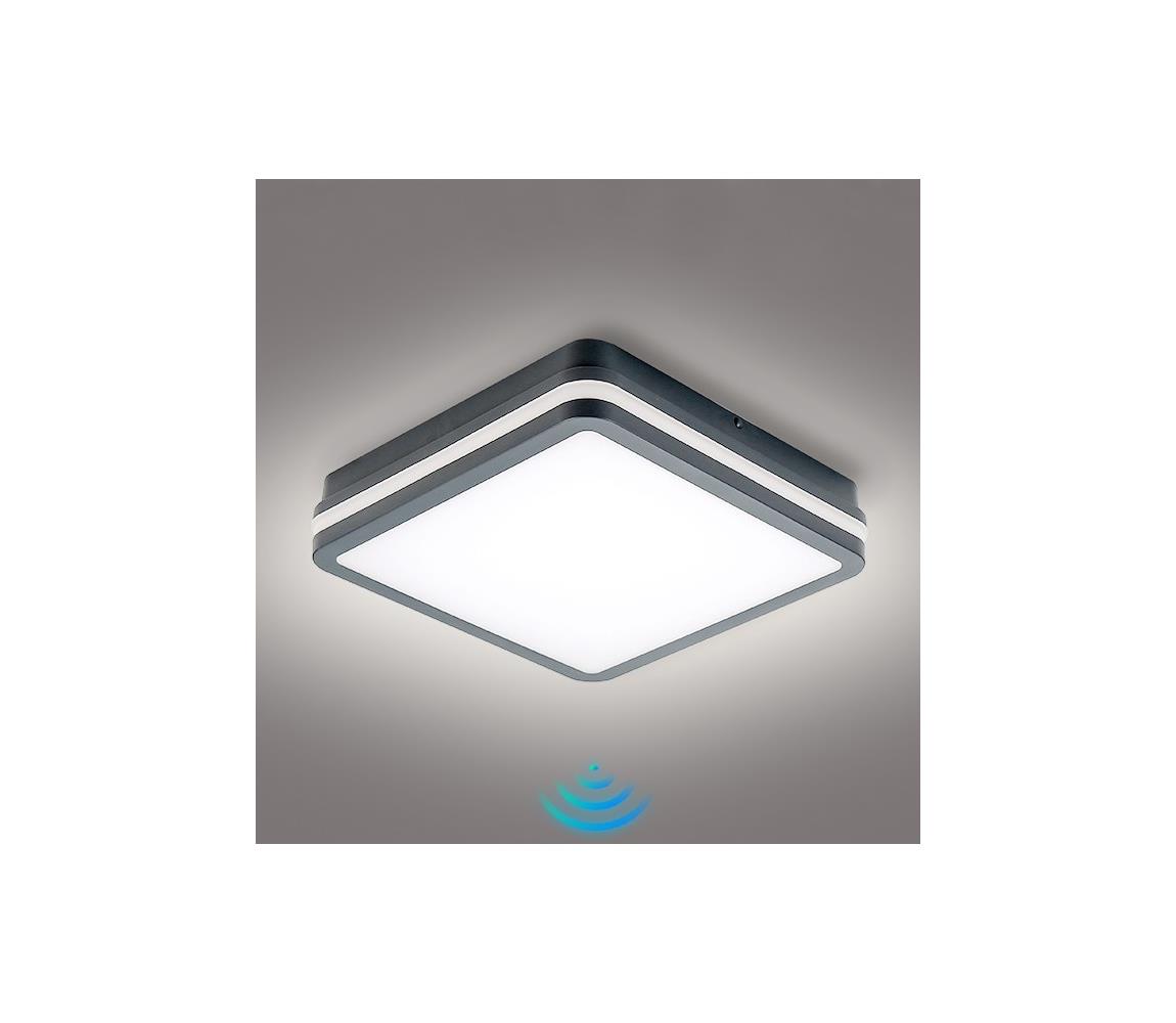 Brilagi - LED Oświetlenie zewnętrzne z czujnikiem BENE LED/24W/230V 26x26 cm IP54
