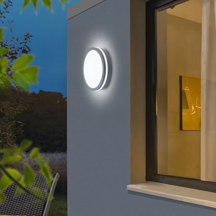 Brilagi - LED Oświetlenie zewnętrzne z czujnikiem BENE LED/24W/230V śr. 26 cm antracyt IP54