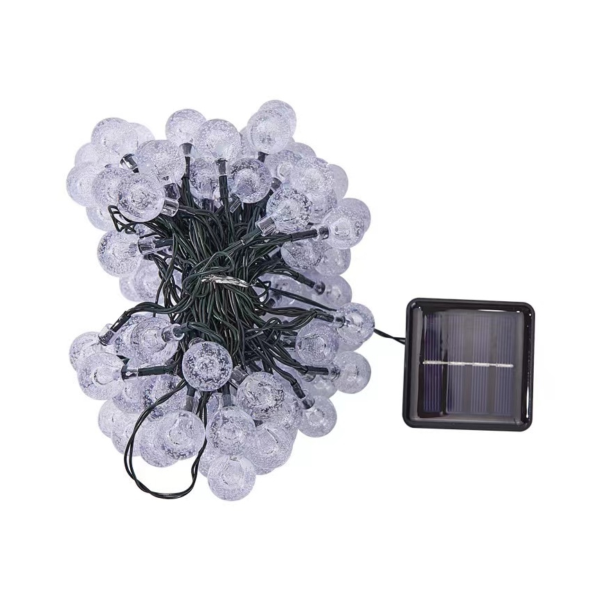 Brilagi - LED Ozdobny łańcuch solarny BUBBLE 200xLED/8 funkcji 20m IP65 ciepła biel
