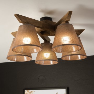 Brilagi - LED Plafon ANTHONY 5xE14/40W/230V dąb orzech/ciemny brąz