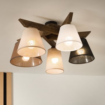 Brilagi - LED Plafon ANTHONY 5xE14/40W/230V dąb orzech