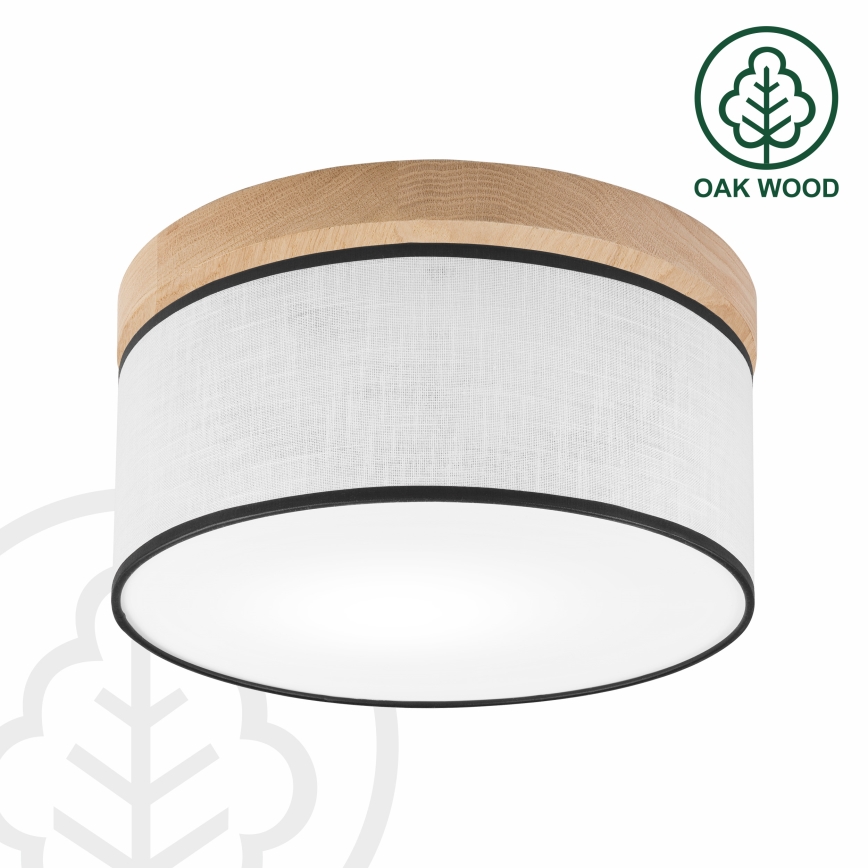 Brilagi - LED Plafon BELLADONNA 1xE27/15W/230V śr. 30 cm biały/dąb