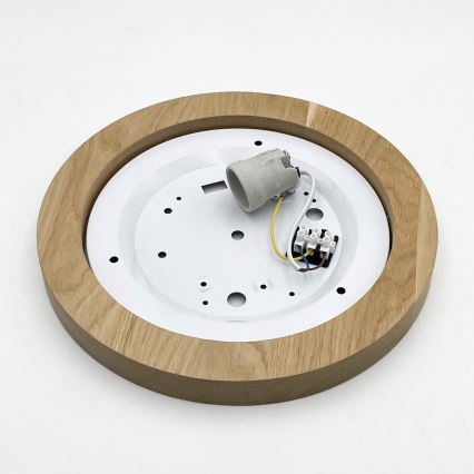 Brilagi - LED Plafon BELLADONNA 1xE27/15W/230V śr. 30 cm biały/dąb