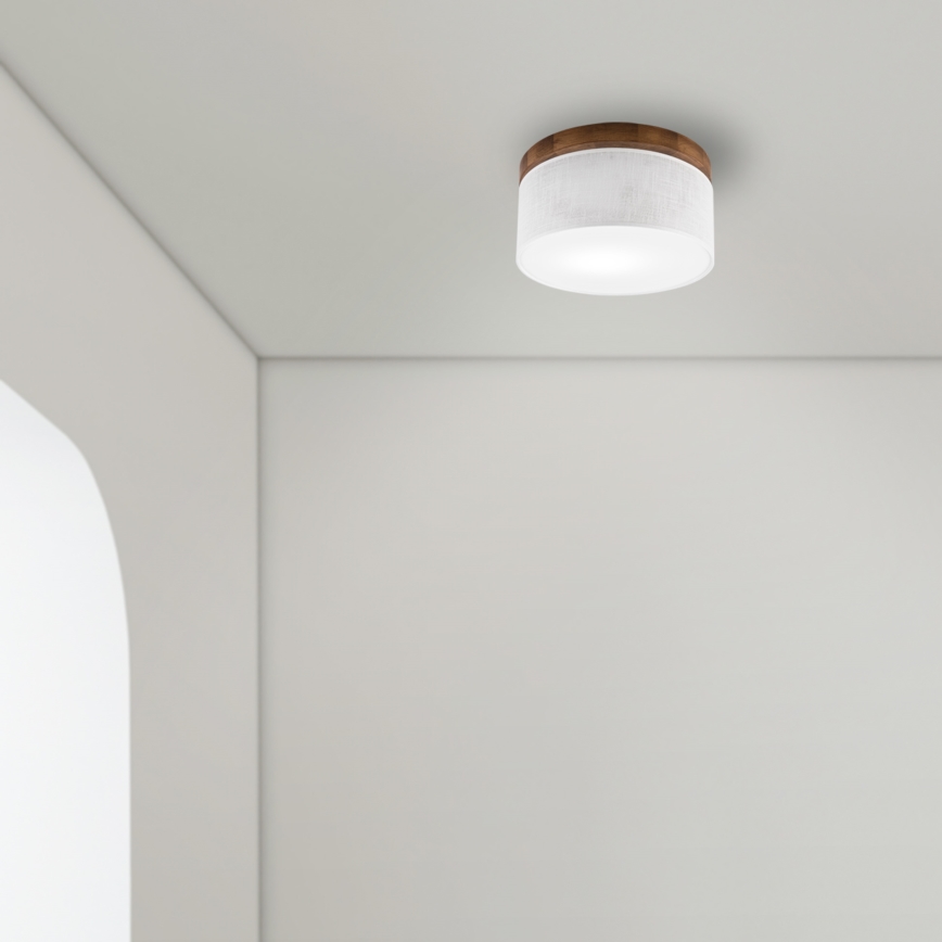 Brilagi - LED Plafon BELLADONNA 1xE27/15W/230V śr. 30 cm biały/dąb wiśnia