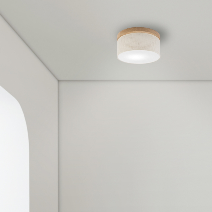 Brilagi - LED Plafon BELLADONNA 1xE27/15W/230V śr. 30 cm kremowy/dąb