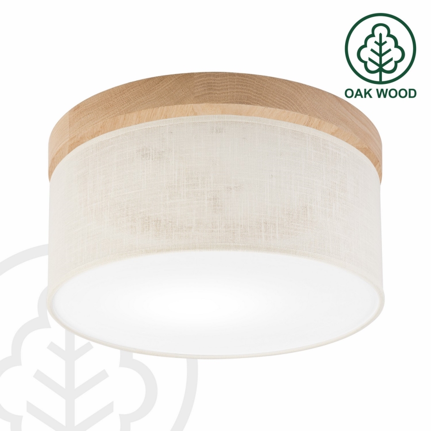 Brilagi - LED Plafon BELLADONNA 1xE27/15W/230V śr. 30 cm kremowy/dąb