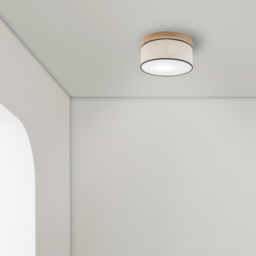 Brilagi - LED Plafon BELLADONNA 1xE27/15W/230V śr. 30 cm kremowy/dąb