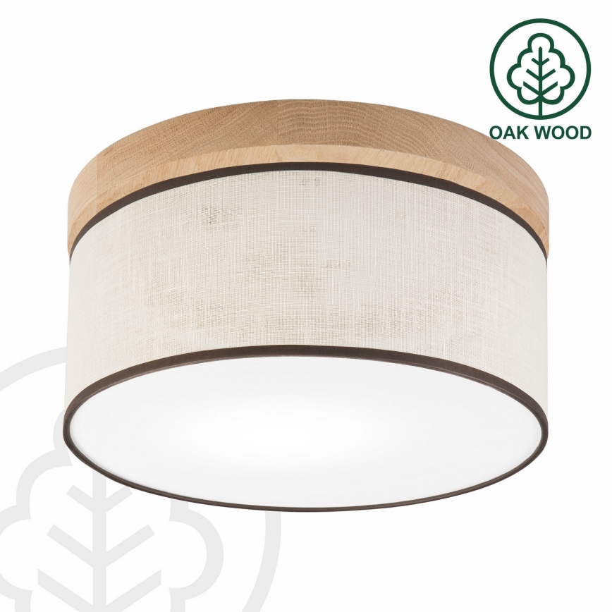 Brilagi - LED Plafon BELLADONNA 1xE27/15W/230V śr. 30 cm kremowy/dąb