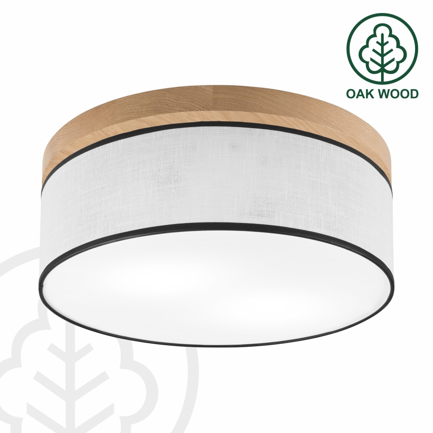 Brilagi - LED Plafon BELLADONNA 2xE27/15W/230V śr. 40 cm biały/dąb