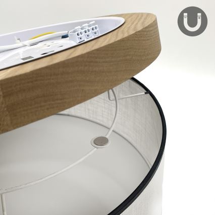 Brilagi - LED Plafon BELLADONNA 2xE27/15W/230V śr. 40 cm biały/dąb