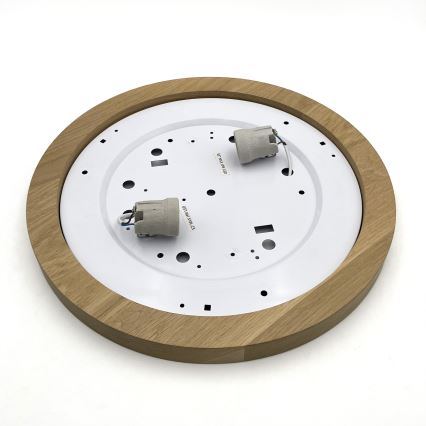 Brilagi - LED Plafon BELLADONNA 2xE27/15W/230V śr. 40 cm biały/dąb