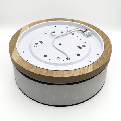 Brilagi - LED Plafon BELLADONNA 2xE27/15W/230V śr. 40 cm biały/dąb
