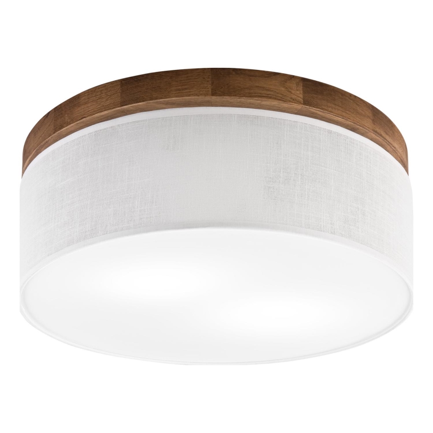 Brilagi - LED Plafon BELLADONNA 2xE27/15W/230V śr. 40 cm biały/dąb wiśnia