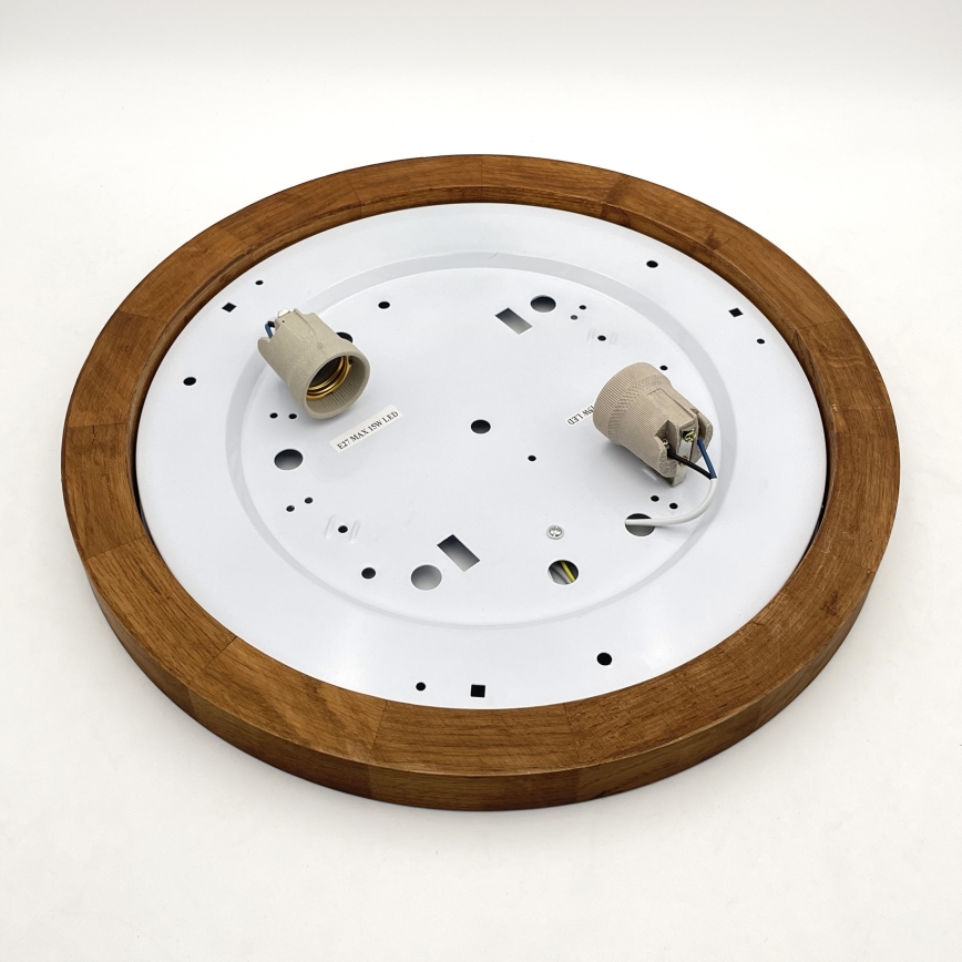 Brilagi - LED Plafon BELLADONNA 2xE27/15W/230V śr. 40 cm biały/dąb wiśnia