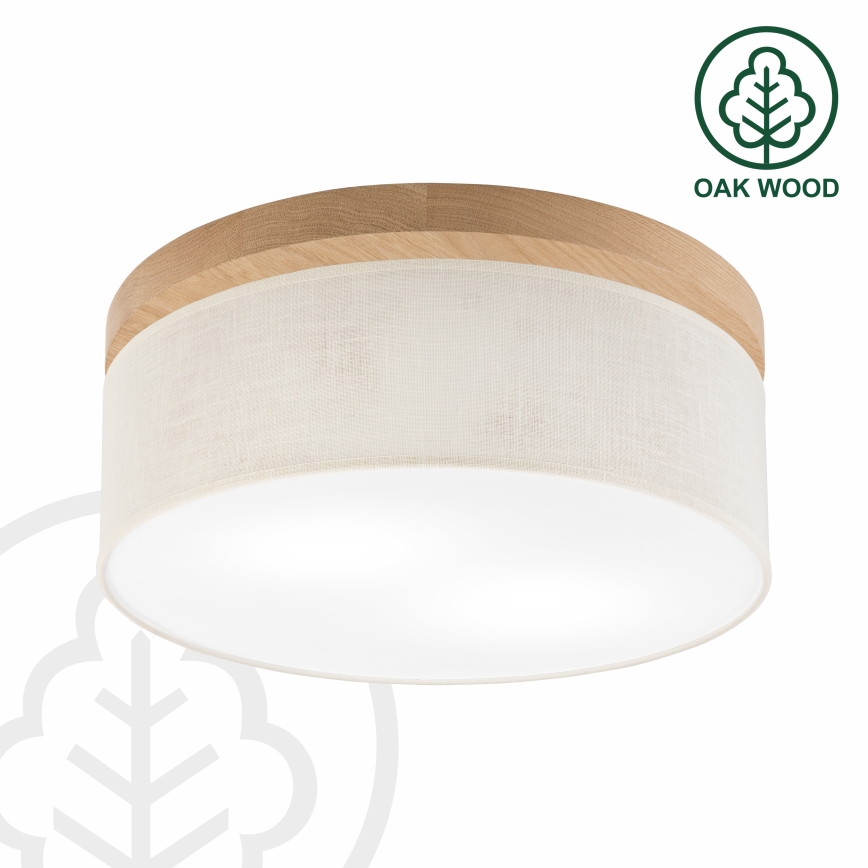 Brilagi - LED Plafon BELLADONNA 2xE27/15W/230V śr. 40 cm kremowy/dąb