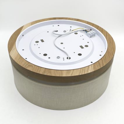 Brilagi - LED Plafon BELLADONNA 2xE27/15W/230V śr. 40 cm kremowy/dąb
