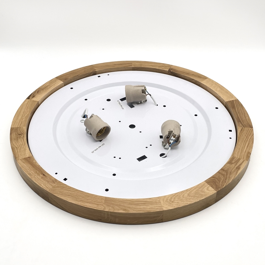 Brilagi - LED Plafon BELLADONNA 3xE27/15W/230V śr. 50 cm biały/dąb