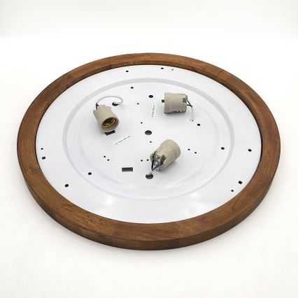 Brilagi - LED Plafon BELLADONNA 3xE27/15W/230V śr. 50 cm biały/dąb wiśnia