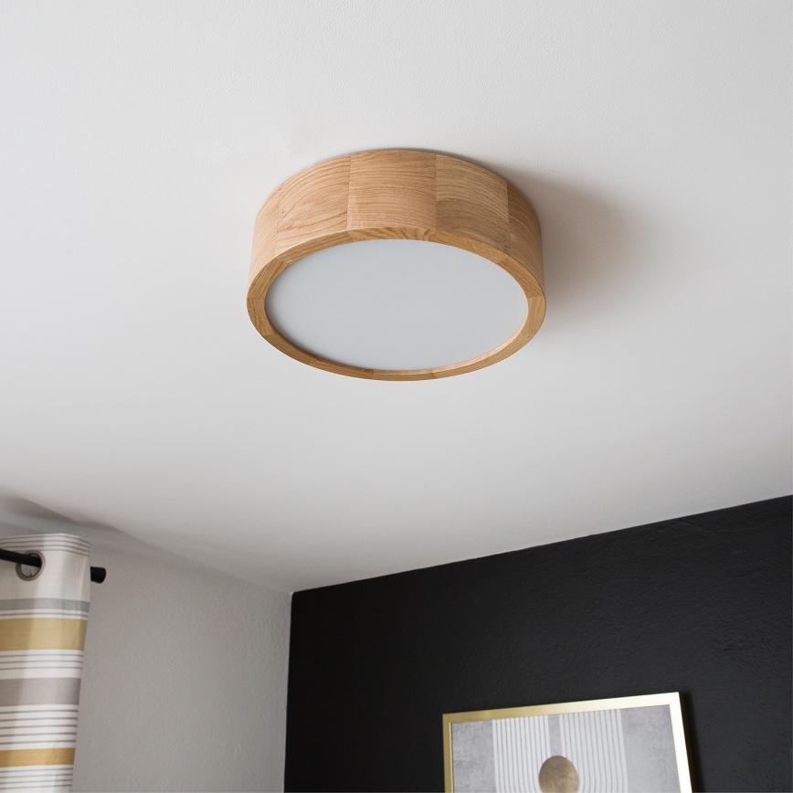 Brilagi - LED Plafon CARVALHO 1xE27/60W/230V dąb śr. 27,5 cm