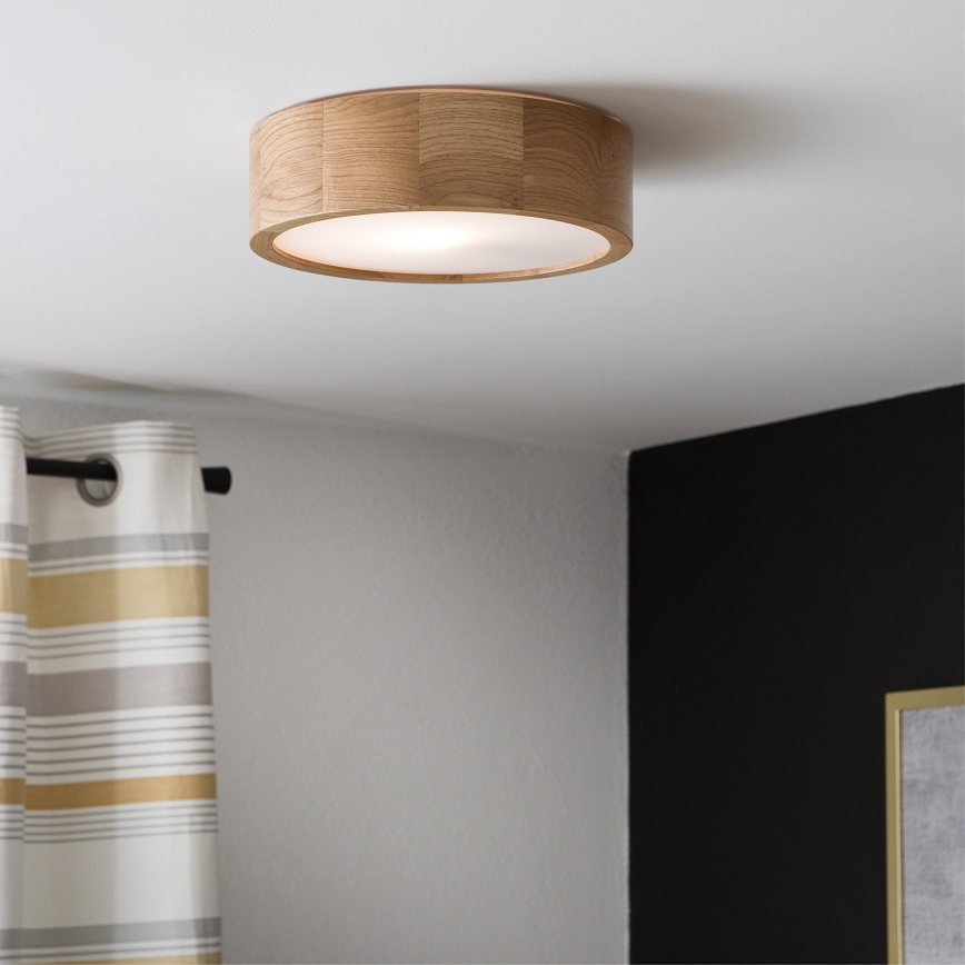 Brilagi - LED Plafon CARVALHO 1xE27/60W/230V dąb śr. 27,5 cm