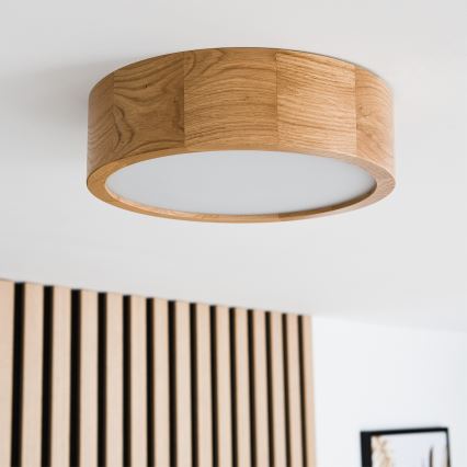Brilagi - LED Plafon CARVALHO 1xE27/60W/230V dąb śr. 27,5 cm