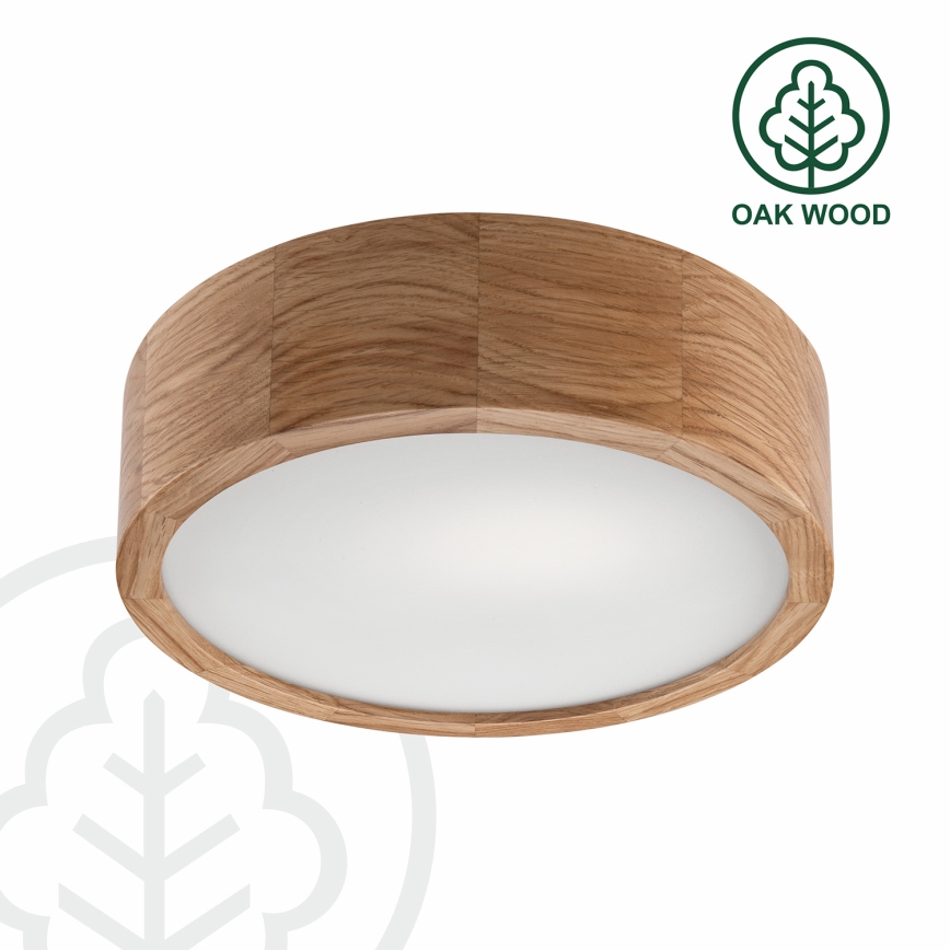 Brilagi - LED Plafon CARVALHO 1xE27/60W/230V dąb śr. 27,5 cm