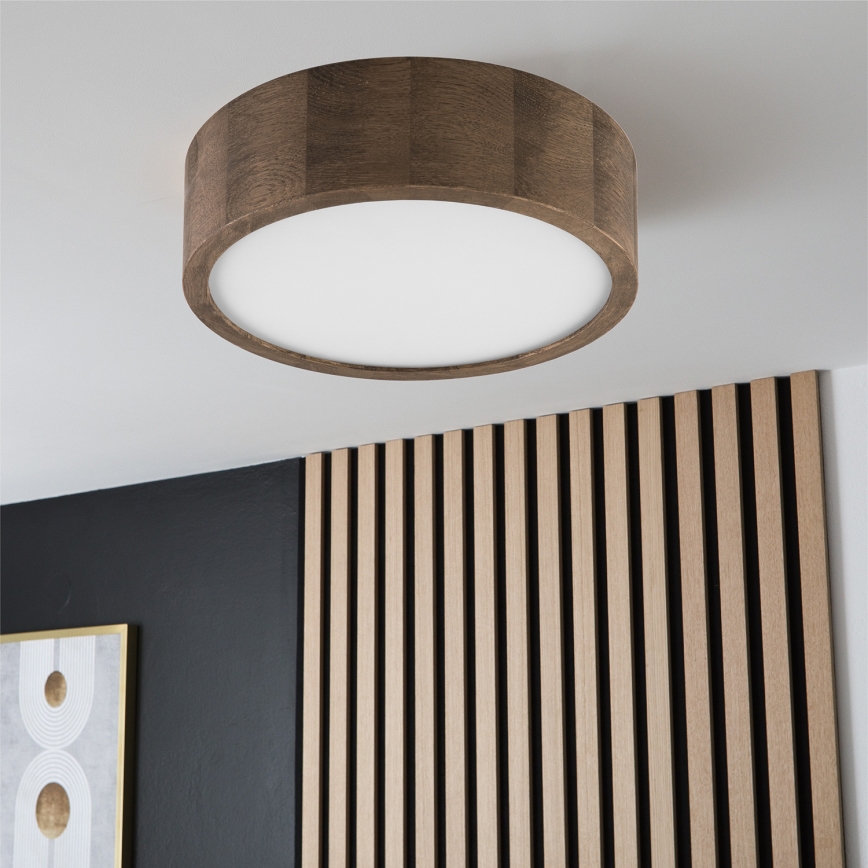 Brilagi - LED Plafon CARVALHO 1xE27/60W/230V dąb śr. 27 cm
