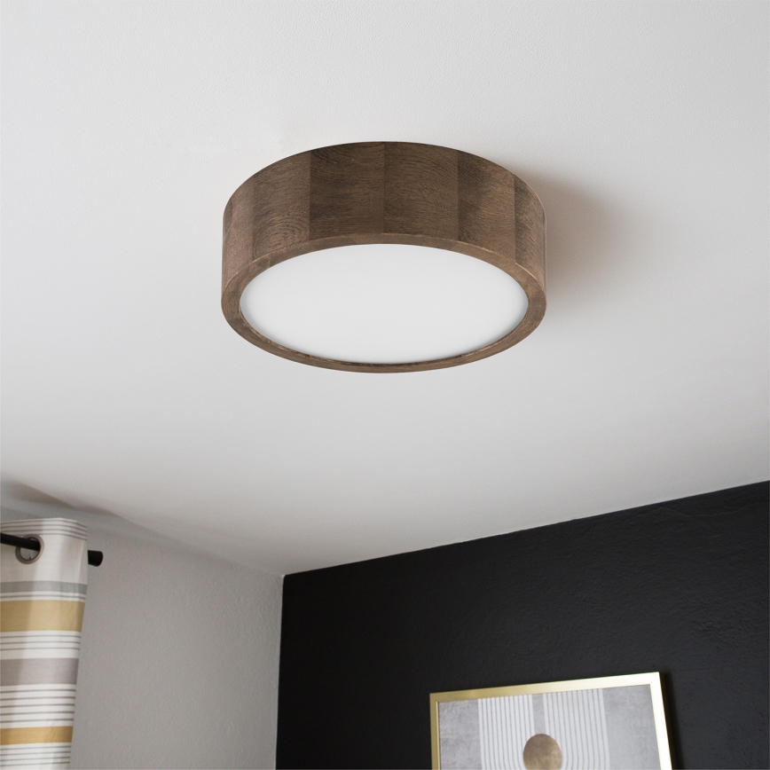 Brilagi - LED Plafon CARVALHO 1xE27/60W/230V dąb śr. 27 cm
