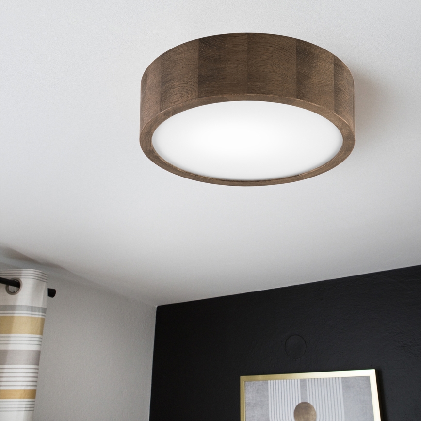 Brilagi - LED Plafon CARVALHO 1xE27/60W/230V dąb śr. 27 cm
