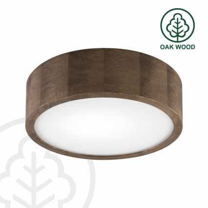 Brilagi - LED Plafon CARVALHO 1xE27/60W/230V dąb śr. 27 cm