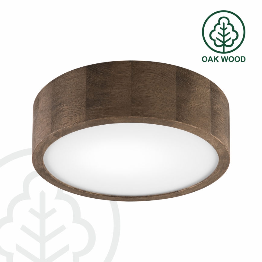 Brilagi - LED Plafon CARVALHO 1xE27/60W/230V dąb śr. 27 cm