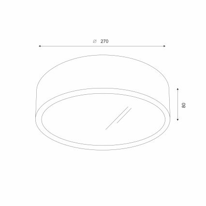 Brilagi - LED Plafon CARVALHO 1xE27/60W/230V dąb śr. 27 cm