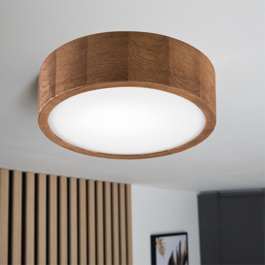 Brilagi - LED Plafon CARVALHO 1xE27/60W/230V dąb wiśnia śr. 27 cm