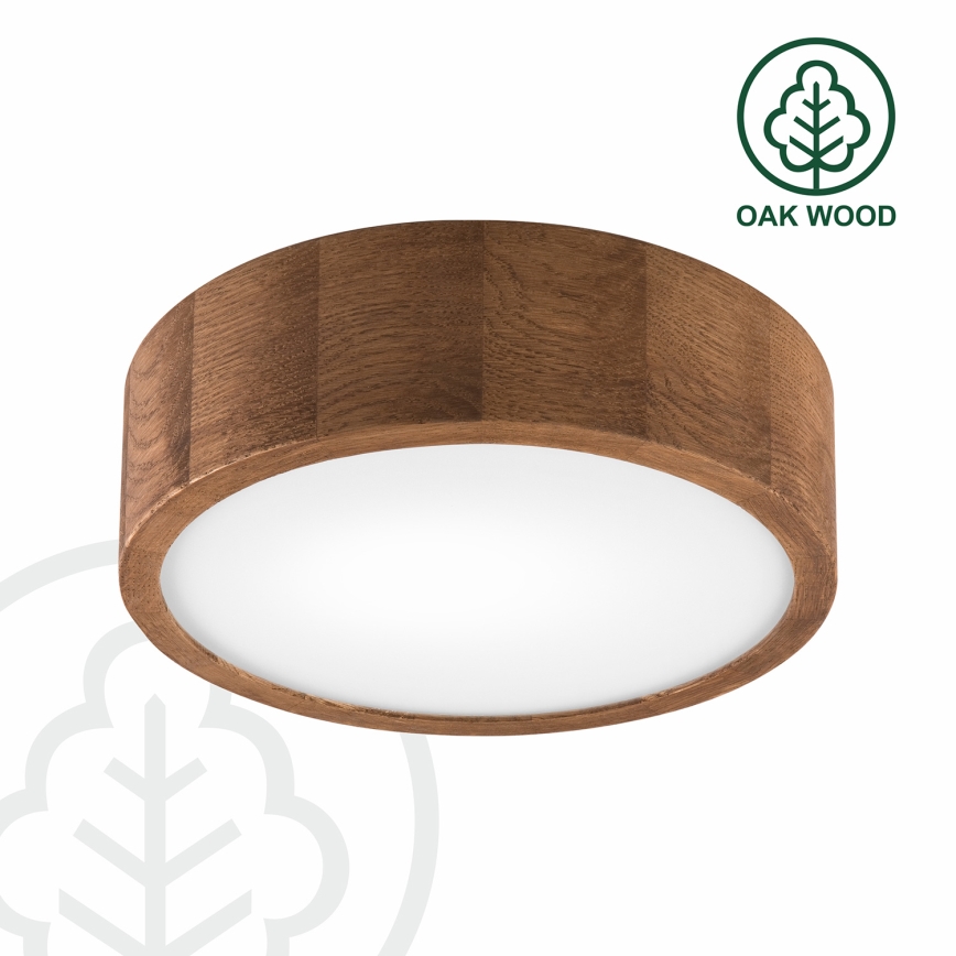 Brilagi - LED Plafon CARVALHO 1xE27/60W/230V dąb wiśnia śr. 27 cm