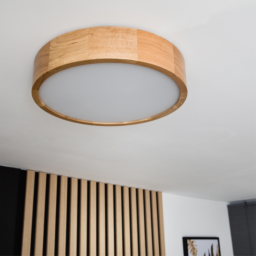Brilagi - LED Plafon CARVALHO 2xE27/60W/230V dąb śr. 37,5 cm