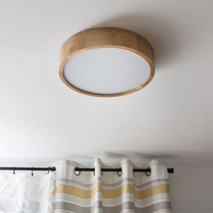 Brilagi - LED Plafon CARVALHO 2xE27/60W/230V dąb śr. 37,5 cm