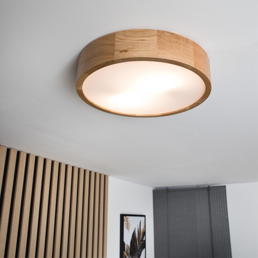 Brilagi - LED Plafon CARVALHO 2xE27/60W/230V dąb śr. 37,5 cm