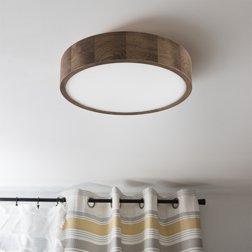 Brilagi - LED Plafon CARVALHO 2xE27/60W/230V dąb śr. 37 cm