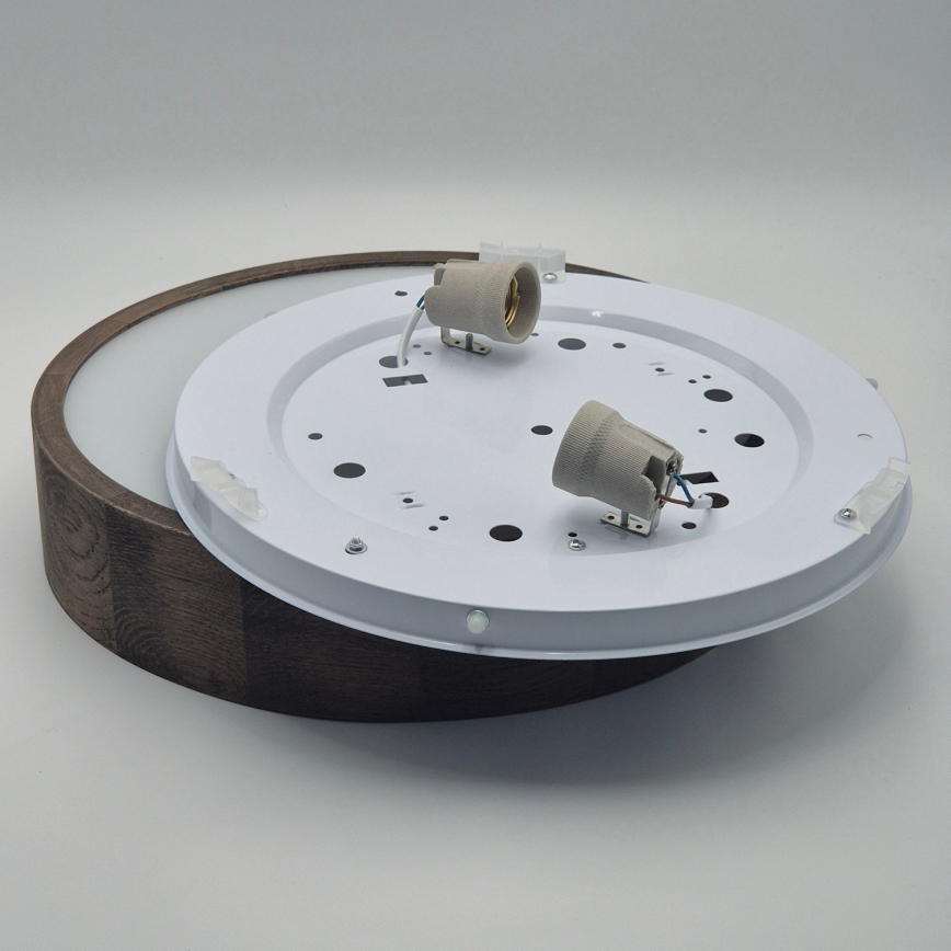 Brilagi - LED Plafon CARVALHO 2xE27/60W/230V dąb śr. 37 cm