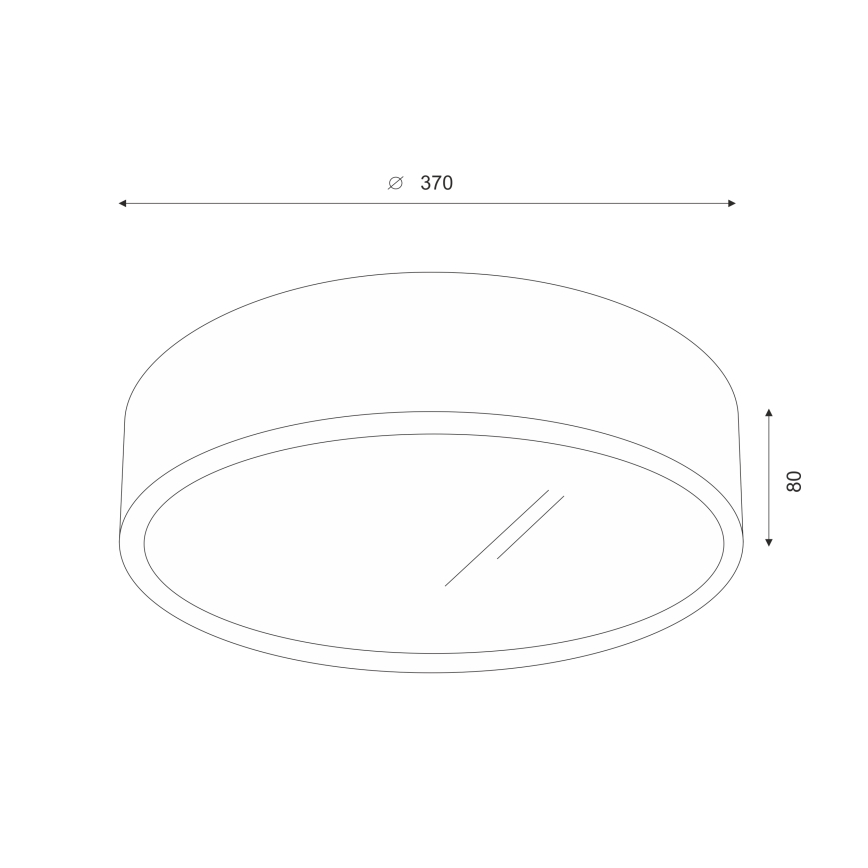 Brilagi - LED Plafon CARVALHO 2xE27/60W/230V dąb śr. 37 cm