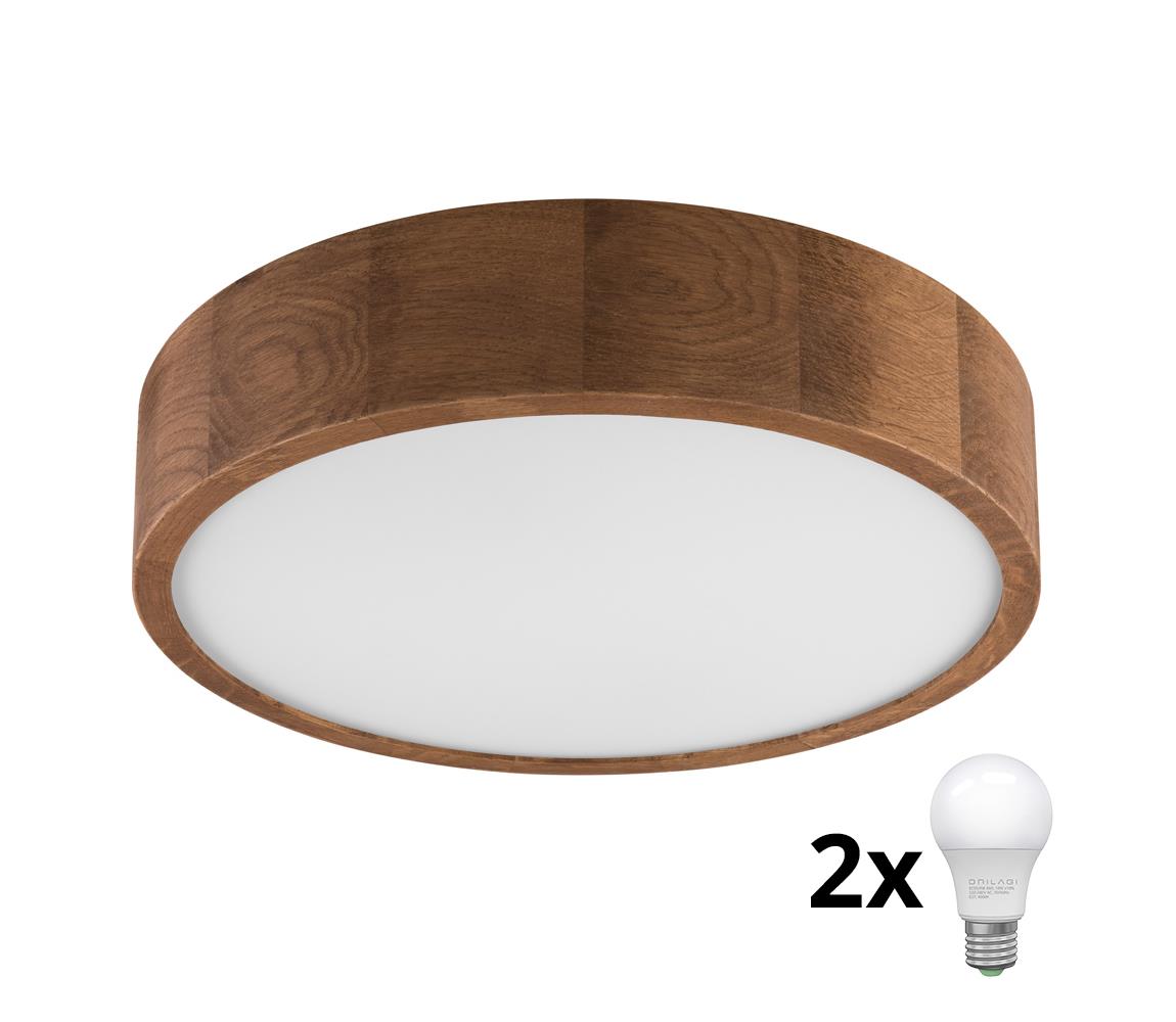 Brilagi - LED Plafon CARVALHO 2xE27/60W/230V dąb wiśnia śr. 37 cm