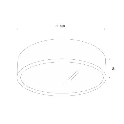 Brilagi - LED Plafon CARVALHO 2xE27/60W/230V dąb wiśnia śr. 37 cm